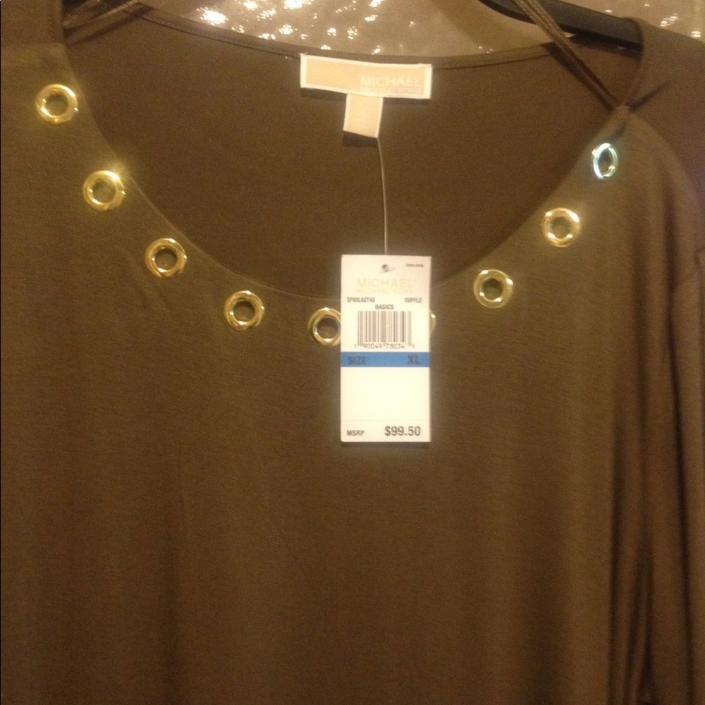 Michael Kors Top. New Brown Long Sleeve XL